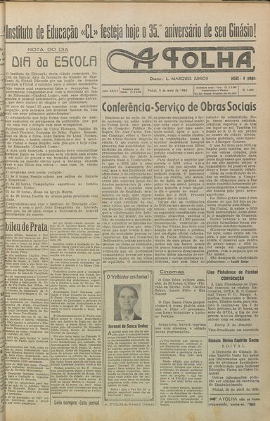 Capa de um dos jornais.
