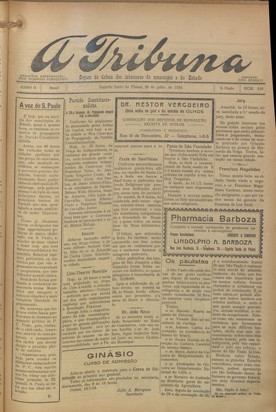 Capa de um dos jornais.