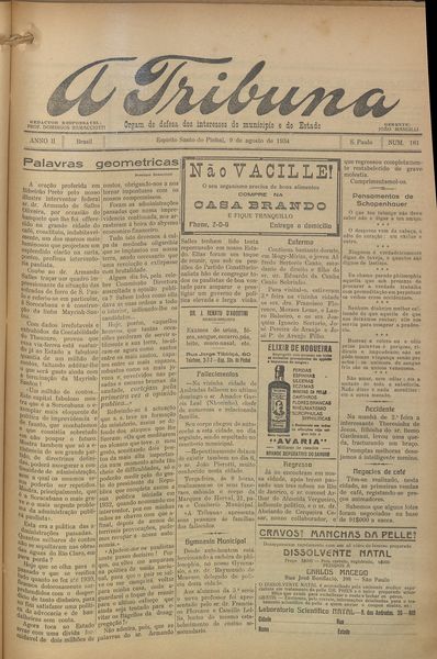 Capa de um dos jornais.