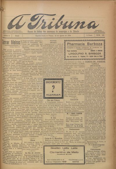 Capa de um dos jornais.