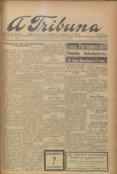 Capa de um dos jornais.