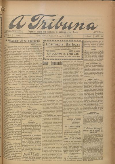 Capa de um dos jornais.