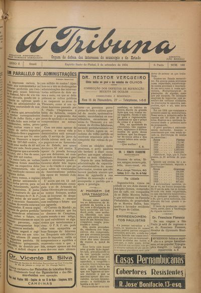 Capa de um dos jornais.