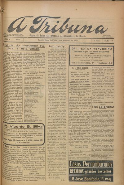 Capa de um dos jornais.