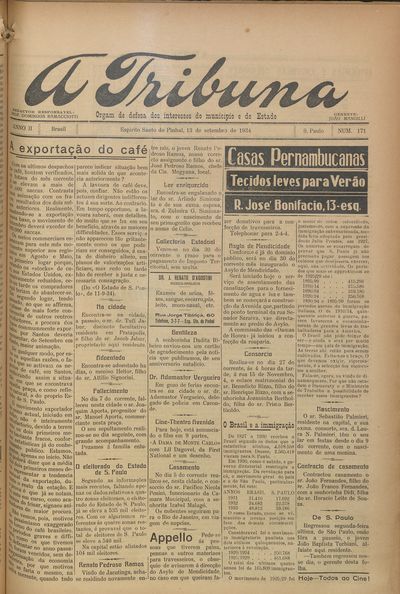 Capa de um dos jornais.