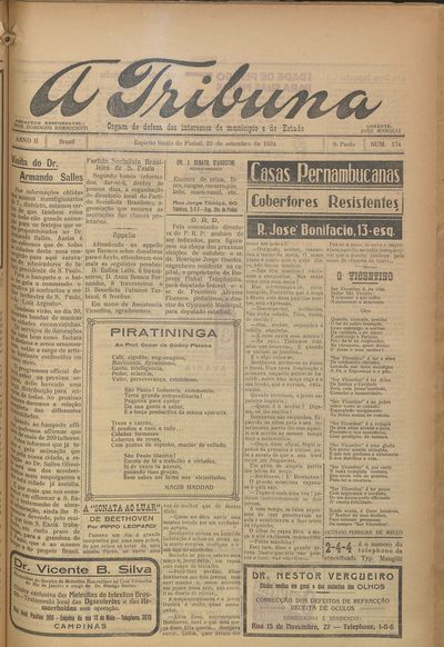 Capa de um dos jornais.