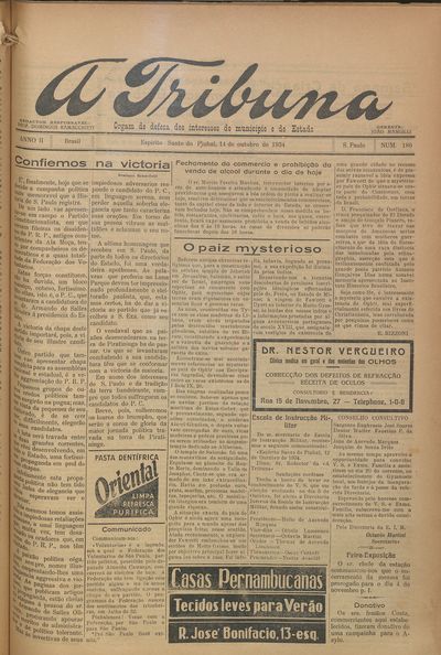 Capa de um dos jornais.