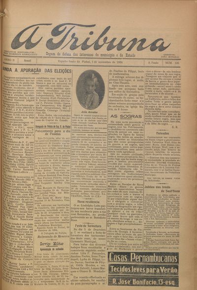 Capa de um dos jornais.
