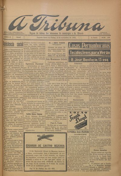 Capa de um dos jornais.