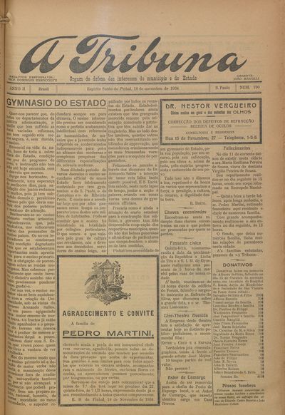 Capa de um dos jornais.