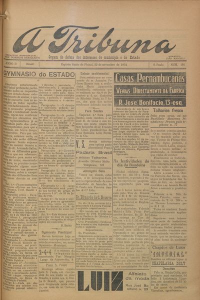 Capa de um dos jornais.