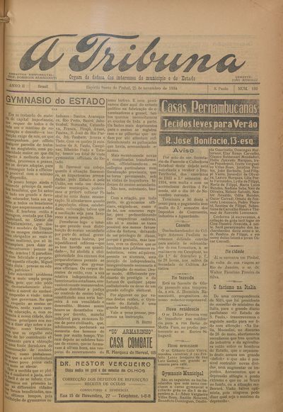 Capa de um dos jornais.
