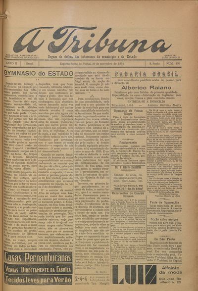 Capa de um dos jornais.