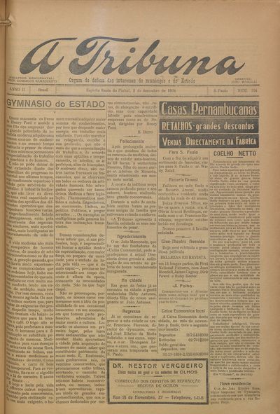Capa de um dos jornais.