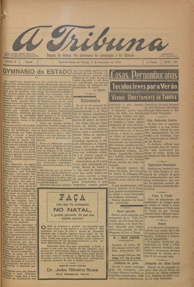 Capa de um dos jornais.