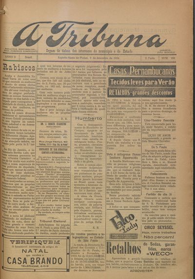 Capa de um dos jornais.