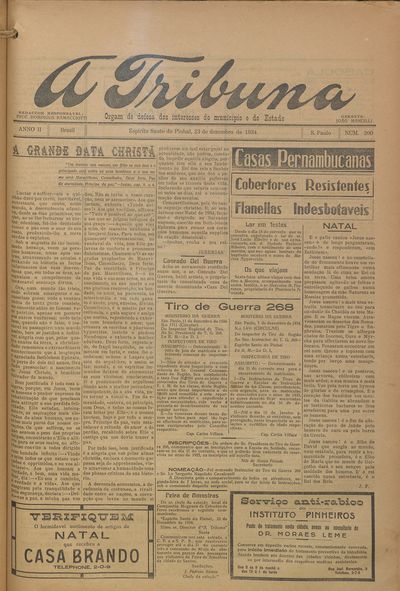 Capa de um dos jornais.