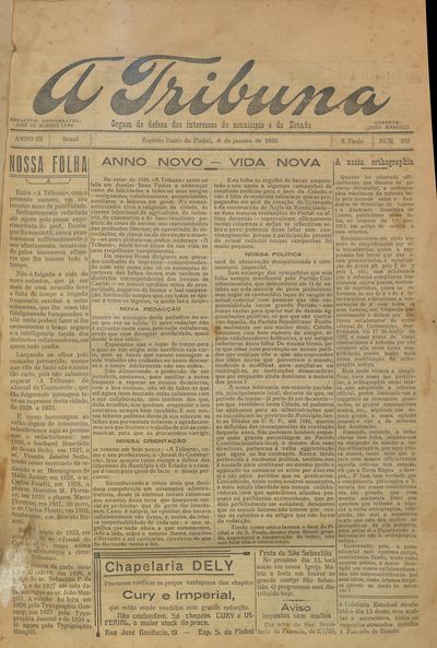 Capa de um dos jornais.