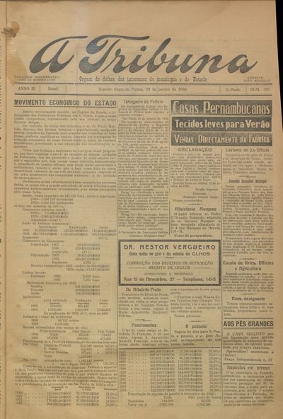 Capa de um dos jornais.