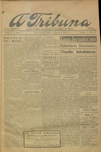 Capa de um dos jornais.