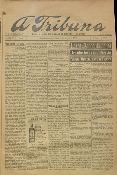 Capa de um dos jornais.