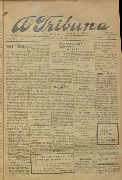 Capa de um dos jornais.