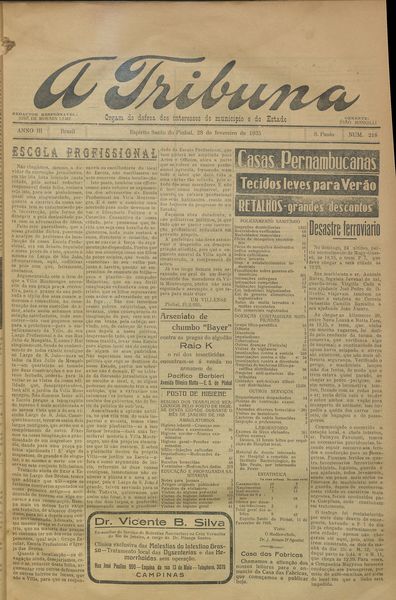 Capa de um dos jornais.