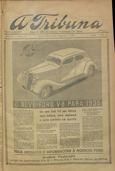 Capa de um dos jornais.
