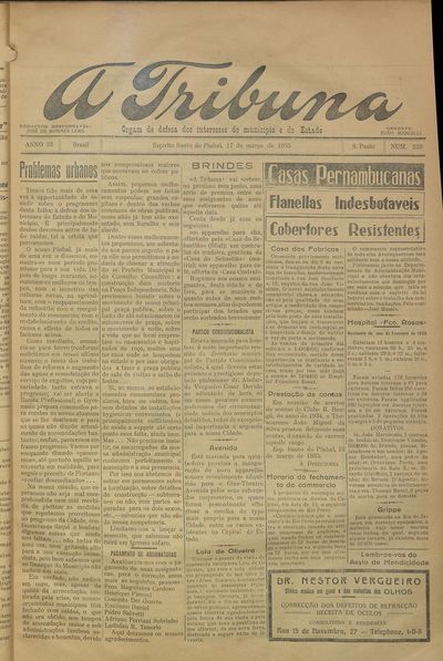 Capa de um dos jornais.