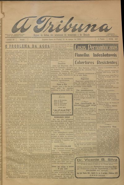 Capa de um dos jornais.