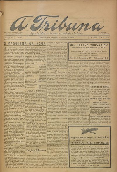 Capa de um dos jornais.