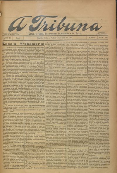 Capa de um dos jornais.