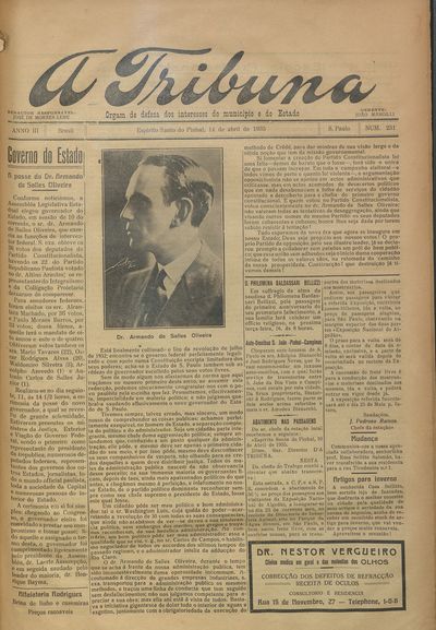 Capa de um dos jornais.