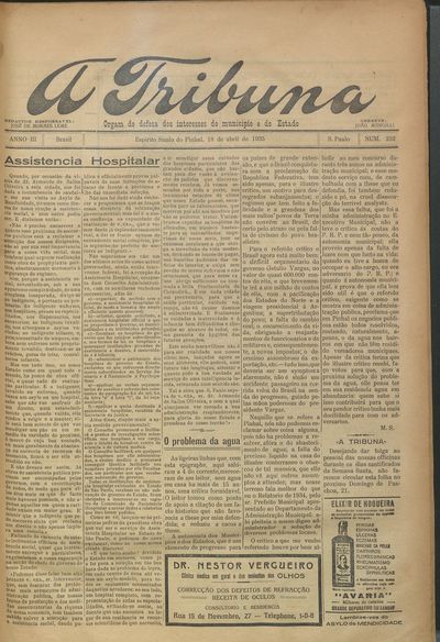 Capa de um dos jornais.