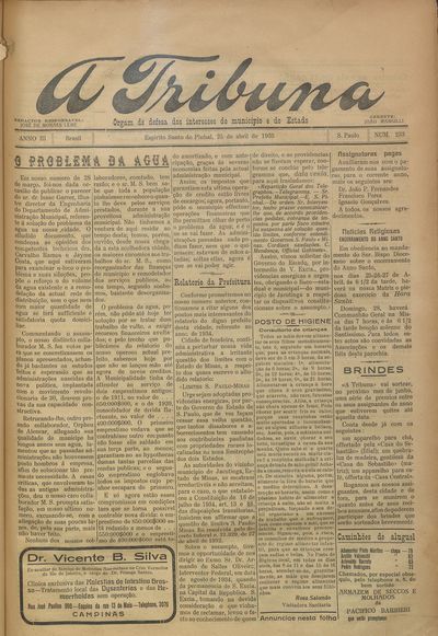 Capa de um dos jornais.