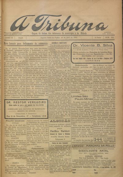 Capa de um dos jornais.