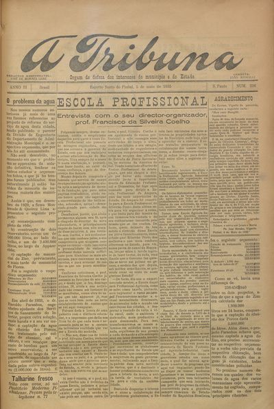 Capa de um dos jornais.