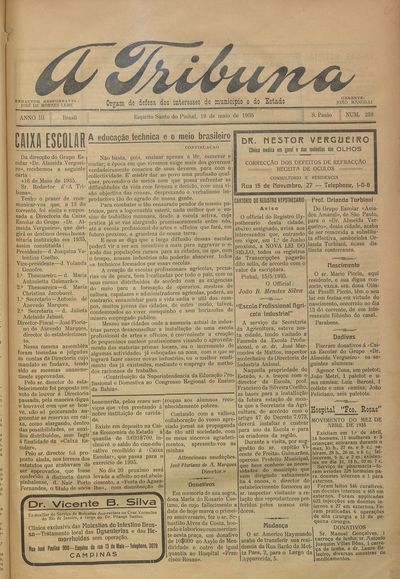 Capa de um dos jornais.