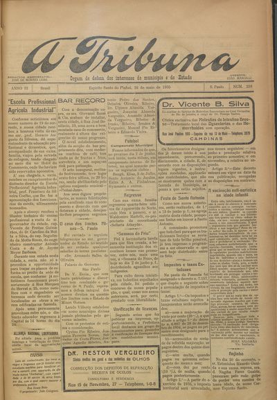 Capa de um dos jornais.