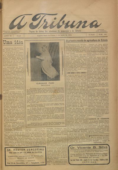 Capa de um dos jornais.
