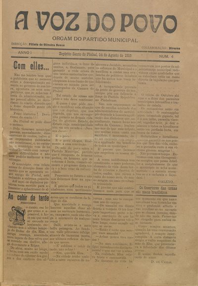 Capa de um dos jornais.