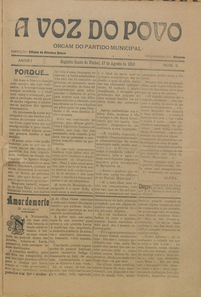 Capa de um dos jornais.