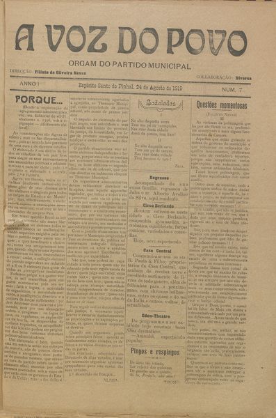 Capa de um dos jornais.