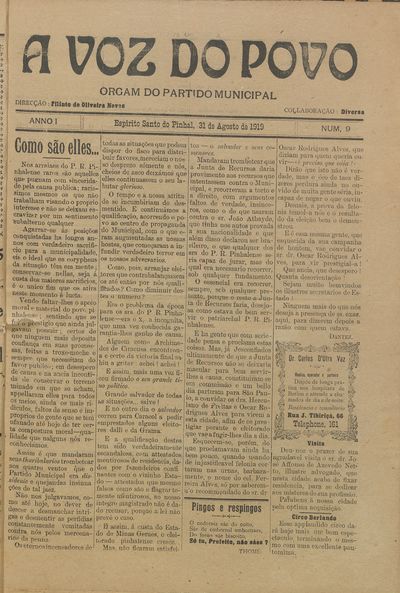 Capa de um dos jornais.