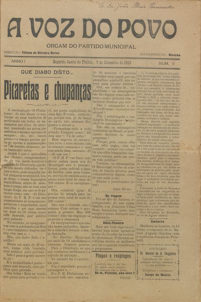 Capa de um dos jornais.