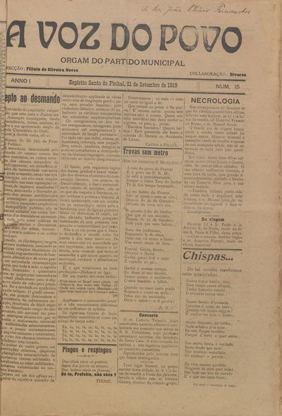Capa de um dos jornais.