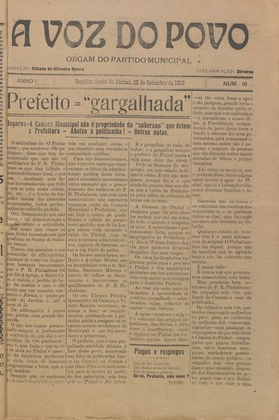 Capa de um dos jornais.