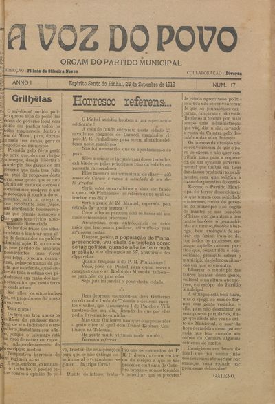 Capa de um dos jornais.