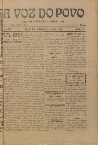 Capa de um dos jornais.