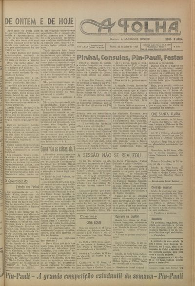 Capa de um dos jornais.